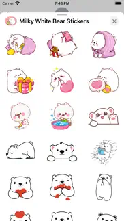 milky white bear stickers iphone images 3