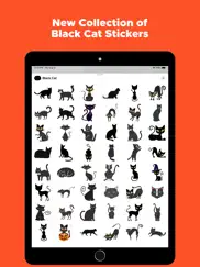 cute black cat stickers pack ipad images 2