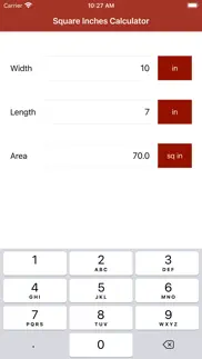 square inches calculator iphone images 1