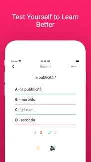 exercice mots italiens iPhone Captures Décran 4