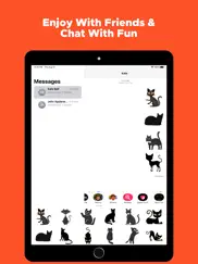 cute black cat stickers pack ipad images 4