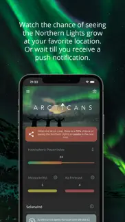 arcticans aurora forecast iphone bildschirmfoto 1