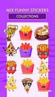 pizza and french fries sticker iphone images 3
