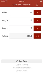 cubic feet calculator pro iphone images 4