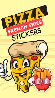 pizza and french fries sticker iphone images 1