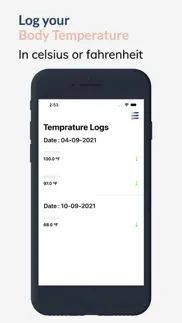 body temperature log recorder iphone capturas de pantalla 1