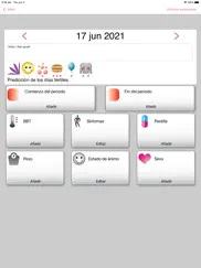womanlog calendario menstrual ipad capturas de pantalla 3