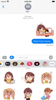 office work from home stickers iphone images 1