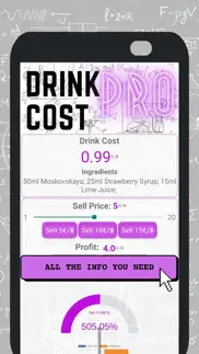 drink cost pro iphone capturas de pantalla 2