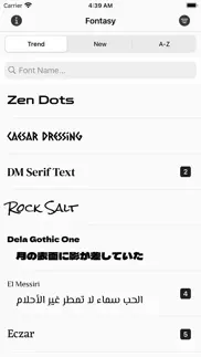 fontasy - font browser iphone images 2