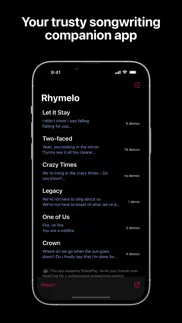rhymelo iphone capturas de pantalla 1