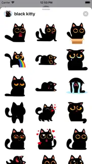 funny black cat stickers emoji iphone resimleri 1