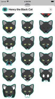 henry the black cat stickers iphone images 2