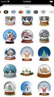 snowglobe christmas stickers iphone images 4