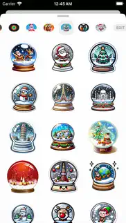 snowglobe christmas stickers iphone images 1