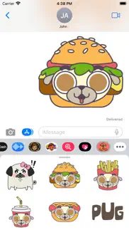adorable baby pug stickers iphone images 2