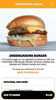 underground burger iPhone Captures Décran 3