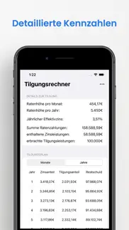 tilgungsrechner pro iphone bildschirmfoto 3