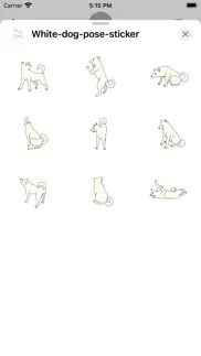 white dog pose sticker iphone images 1