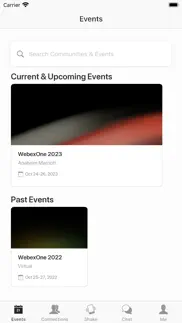 webexone events iphone capturas de pantalla 2