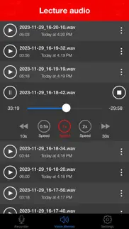 voice recorder : record audio iPhone Captures Décran 2