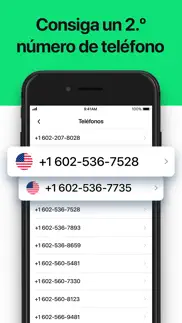 2number - llamadas y mensajes iphone capturas de pantalla 1