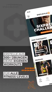 sportlerplus - fitness workout iphone bildschirmfoto 1