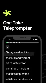 teleprompter video app onetake iPhone Captures Décran 1
