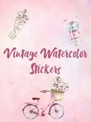 vintage watercolor stickers ipad images 1
