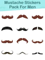 mustache stickers pack for men ipad images 3