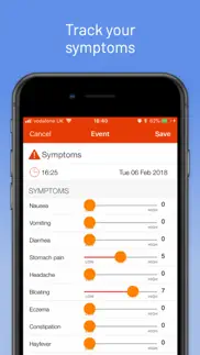 mysymptoms food diary iphone capturas de pantalla 4