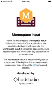 monospace input iPhone Captures Décran 4