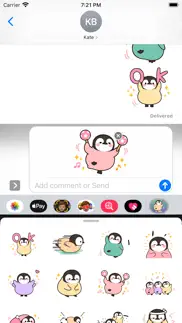 cute penguin stickers pack iphone images 2