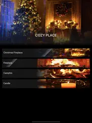 cozy christmas fireplace. ipad images 1