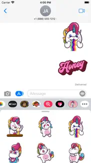rainbow fatty unicorn stickers iphone images 1