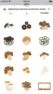 appetizing mushroom stickers iphone images 2