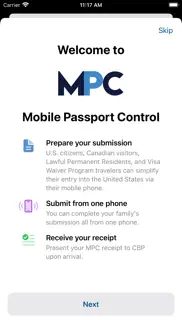 mobile passport control iphone bildschirmfoto 1