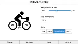 ride psi - bike tire pressure iphone bildschirmfoto 2