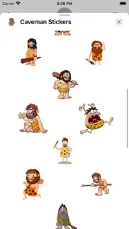 caveman stickers app iphone resimleri 2