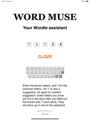 word muse 5 letter word assist ipad bildschirmfoto 3