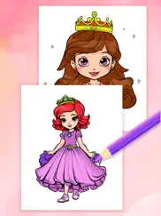 paint princesses game for girls to color beautiful ballgowns with the finger ipad images 2
