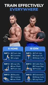 workouts for men: gym & home iphone images 3