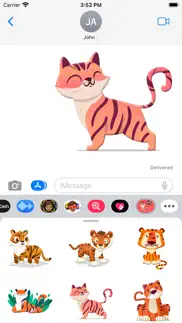 cute tiger roar stickers iphone images 1