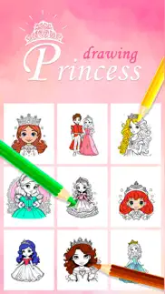 paint princesses game for girls to color beautiful ballgowns with the finger iphone images 1