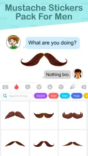 mustache stickers pack for men iphone images 3