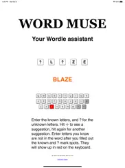 word muse 5 letter word assist ipad bildschirmfoto 4