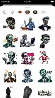 spooky zombie stickers iphone resimleri 3