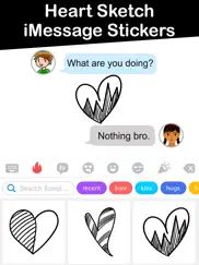 heart sketch imessage stickers ipad images 3