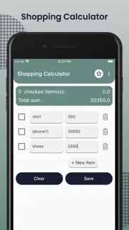 shopping calculator app iPhone Captures Décran 1