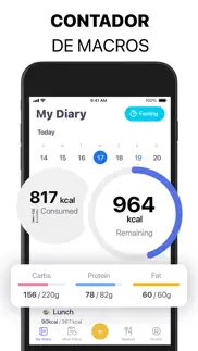 hitmeal - contador calorias iphone capturas de pantalla 3